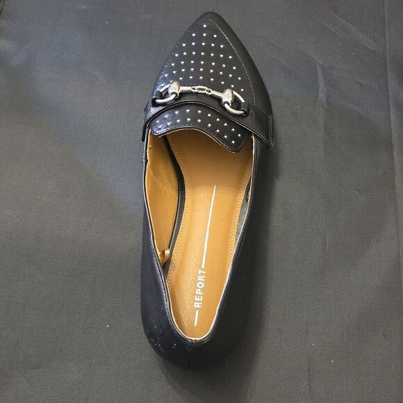BRAND NEW REPORT RENDER LOAFERS WITH SILVER DETAILING DESIGN FLAT - Picture 7 of 15